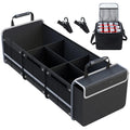 Large Capacity Folding Car Trunk Organizer with Waterproof Polyester Multi-Use Auto Storage Box Includes Cooler Bag