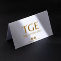 Customized Luxury Matte Paper logo Printed  Folded Thank You Cards