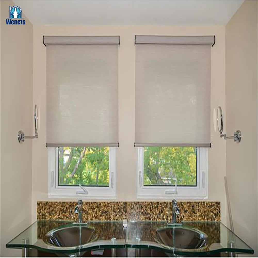 Modern Design Indoor Electric Roller Blinds Fabric Manual Zip Roller Shades for Office Home