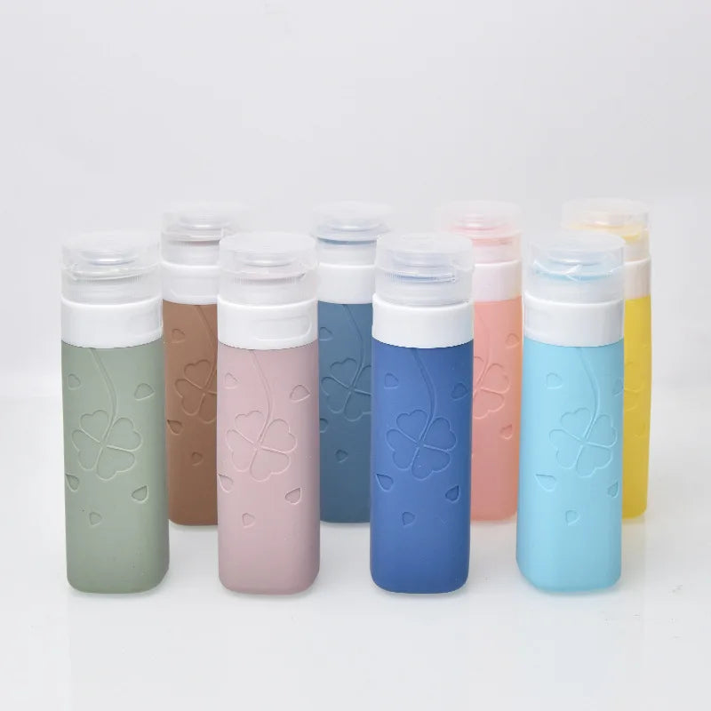 Silicone Dispensing Bottle Soft and Portable Empty Cosmetic Body Wash Shampoo Lotion Bottle Multi Functional Storage Bag