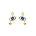 Popular Design S925 Silver 18K Gold Rose Gold Long Tassel Drop Earrings with Star Moon for Daily Wear