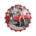 OEM Metal Decorative Crafts Barber Shop Tin Plate 35 Cm Bottle Top Cap Wall Sign Retro Wholesale Vintage Tin Signs
