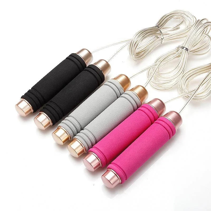 Custom Logo Promotion Quality Professional Sports Foam Handle Exercise Universal Bearing Skipping Fitness Plastic PVC Jump Rope