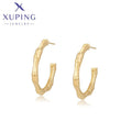 X000780517 XUPING Jewelry Wholesale 14K Gold Plated Fashion Large Big Copper Half Hoop Plain Bone Women Hook Earring