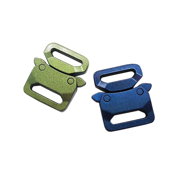 New Fashion 20mm Green Blue Zinc Alloy Pants Garment Buckle with Quick Release