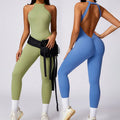 Fashion New Workout Fitness One Piece Jumpsuit Custom logo Gym Backless Jumpsuit for Women