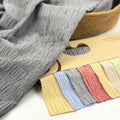 New Designs Soft Crinkle Bubble Yarn-Dyed Small Plaid Check TR Blend Polyester Rayon Seersucker Fabric for Dress Shirts Lining