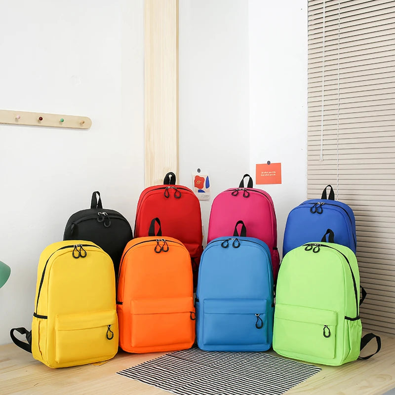 Wholesale Custom Candy Color Cute Student Backpack Casual Bookbags for Boys and Girls Kids' Casual School Bags