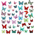 Hot Sale Cheap Price Red pink Blue Green Color Iron on Embroidered butterfly Patches for Clothes Bag Hat