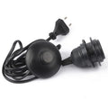 Black and White PVC Copper Wire Cable EU US Power Lamp Cord Set With Hand Switch AC Male End Extension Cord Foot Pedal Switch
