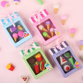 Novelty Colorful Kawaii Advertisement Student School Office Stationery Cartoon Erasers for Children