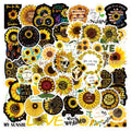 E-50pcs Sell Plant  Sunflower Series Graffiti Stickers Packs for Motorcycle Suitcase Guitar Notebook Wholesale