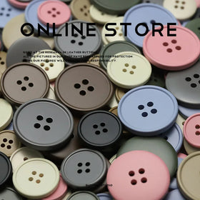 Frosted Texture Round Narrow-brimmed Sewing Button 4 Hole Resin Buttons