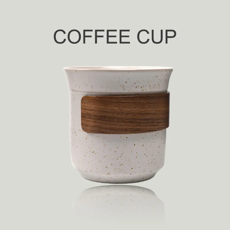 Modern 190ml Ceramic Espresso Cup Cross-Border Exclusive American Retro Anti-Scald Design for Coffee Cup