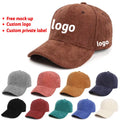 Custom Thick Embroidery logo High Quality Snapback Dad Hat 6 Panel Corduroy Hat for Men Corduroy Baseball Hats
