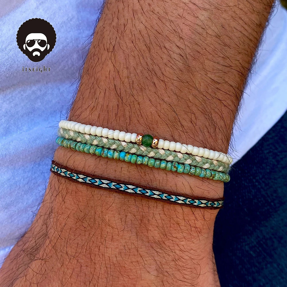 Wholesale Handmade Multilayer Woven Bracelet Original Colorful Korea Rice Beads Bohemian Jewelry Beaded Bracelet