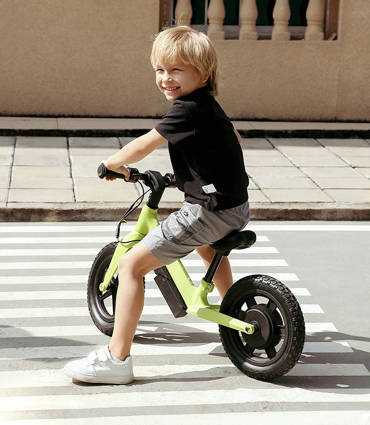 New Kids Mini Electric Balance Bike 12 Inch for Kids No Pedal E Bike with Lithium Battery
