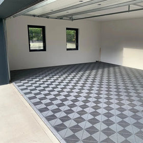 Rigid Modular Colorful Interlocking Garage Floor Tiles Industrial Plastic Garage Flooring Mats for Car Detailing Shop Workshop