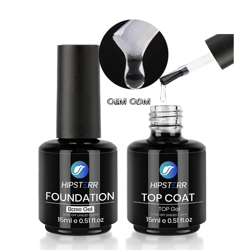 Ruisen Gel Nail Polish LED UV HEMA-Free Glossy Top Coat Non Toxic Gel Polish Nail  Salon Custom Gel Polish