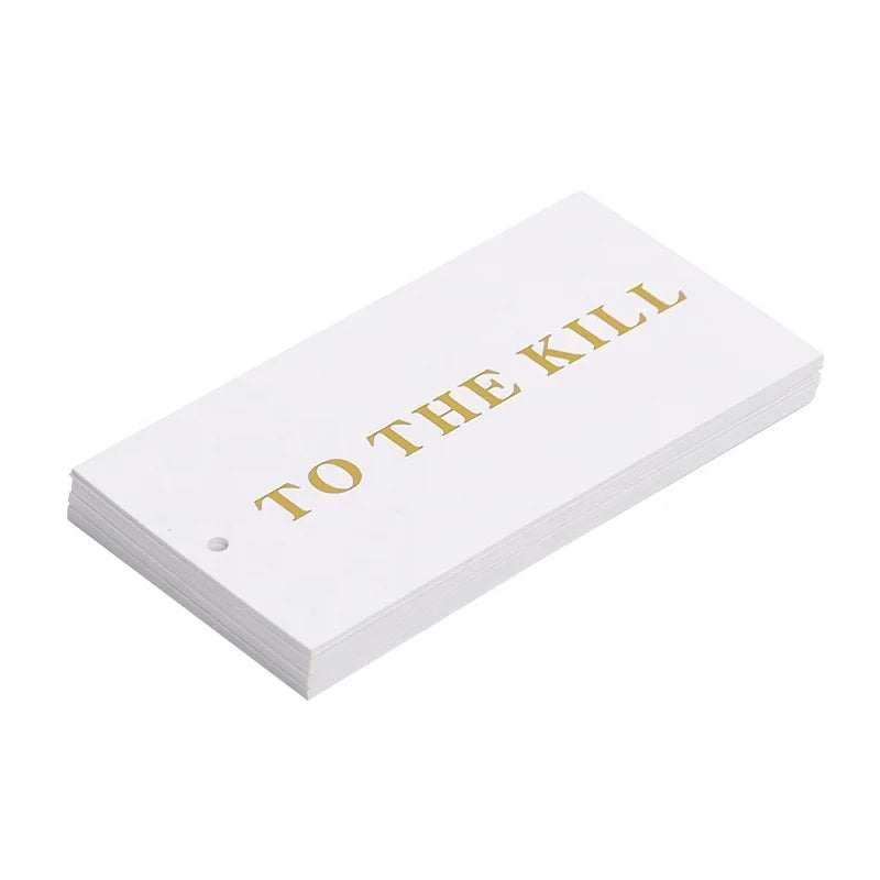 Wholesale Clothing Hang Tags Gold Foil Paper Tag Garment Labels