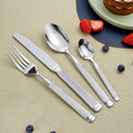 New Stainless Steel Gold Flatware Roman Column Knife Fork Spoon Silverware Tableware Set Wedding