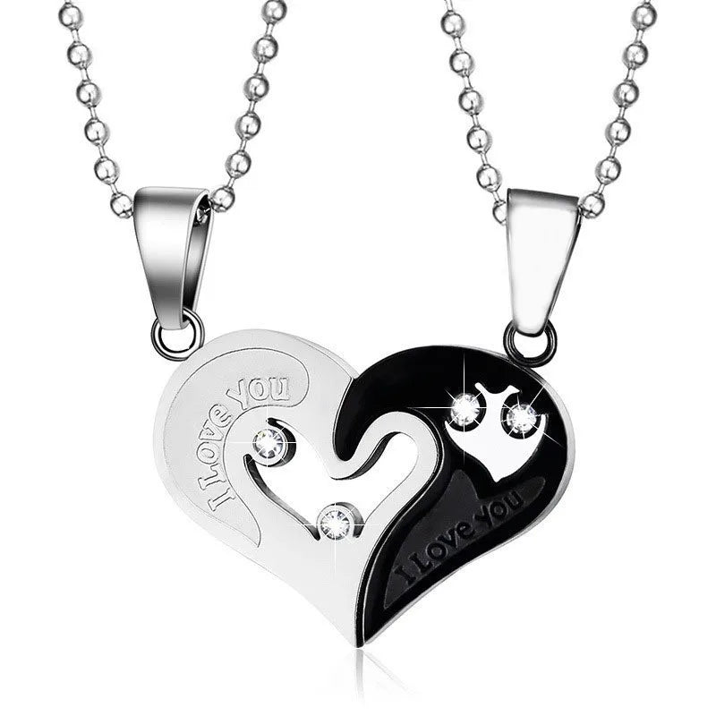 2pcs/set Best Friend Necklaces Valentine's Day Gift Couples Necklaces for Boyfriend and Girlfriend