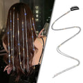 New Flashing Diamond Chain Hairpin Braided Hair Headdress Tassel Hairpin High Sense Temperament Dirty Braided Hairband