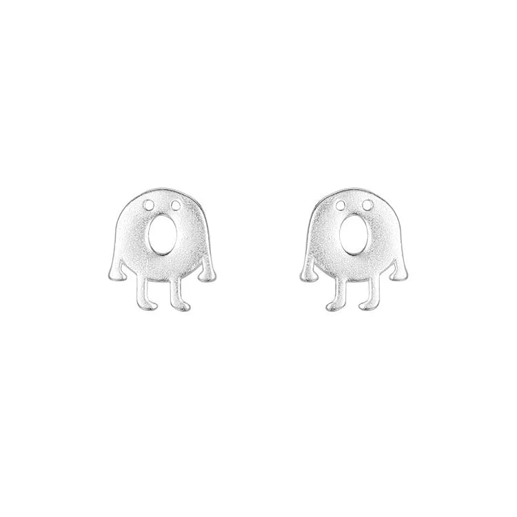 925 Sterling Silver Funny Little Monster Earrings 2022 New Earrings Design Personality Earrings Women's Jewelry