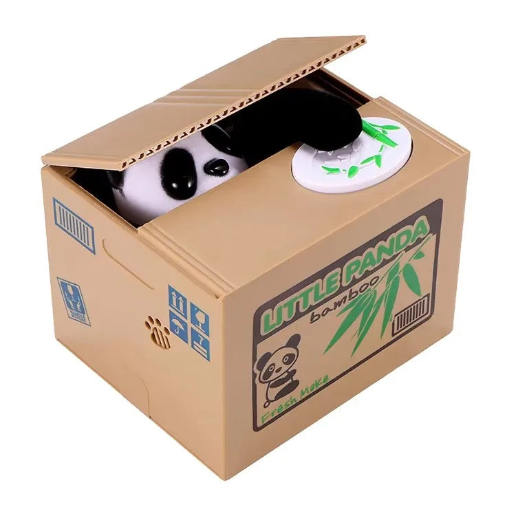 Creative Promo Electronic Piggy Bank Cute Stole Money Box in Tin and Plastic Shaped Like Cat Bear Dog for Saving Money MegaBDM