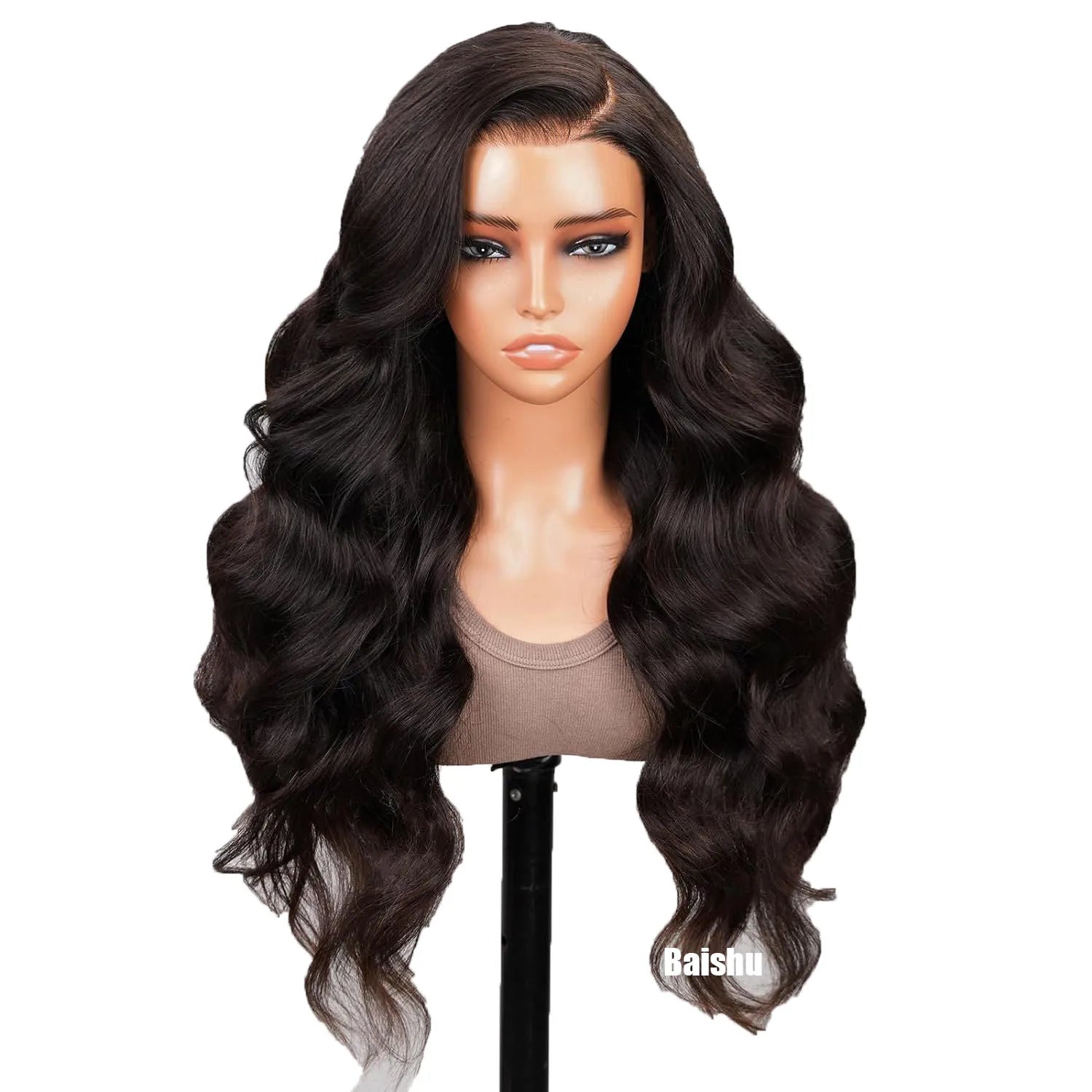 Wholesale Cheap Black Large Wavy Long Curly Hair Front Lace Head Cover Hot-selling Stock in Africa Europe and America