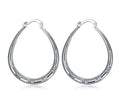 Hot Selling 925 Silver Plated Natural Stone Fashion Stud Earrings Creative Ear Ho-o-p Design Classic Style for Anniversary