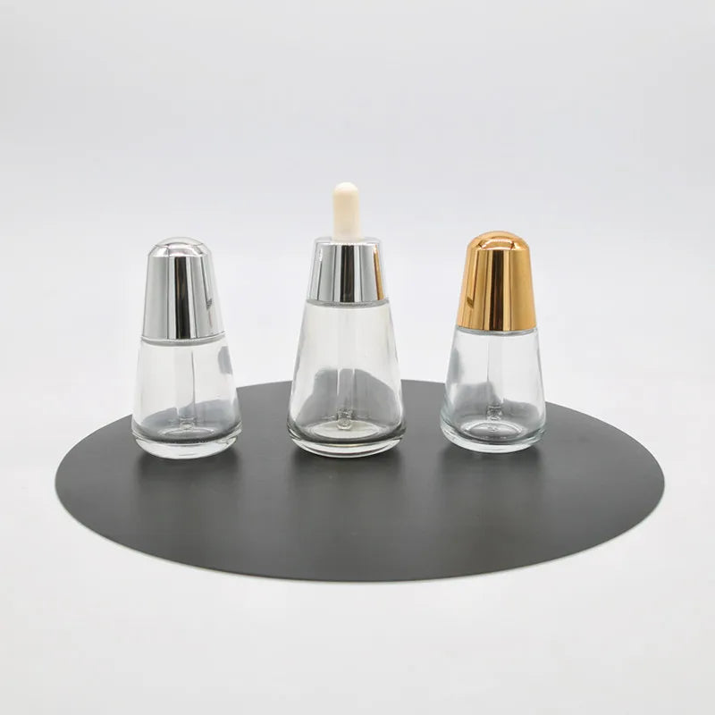 Latest 30ml Pagoda Glass Bottle 50ml Triangle Dropper Bottle