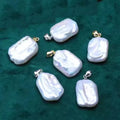Tianmeng Women's Classic Gold Plating 925 Sterling Silver Square Pendant Charm Cultured Pearls CNAS Certified Wholesale Price