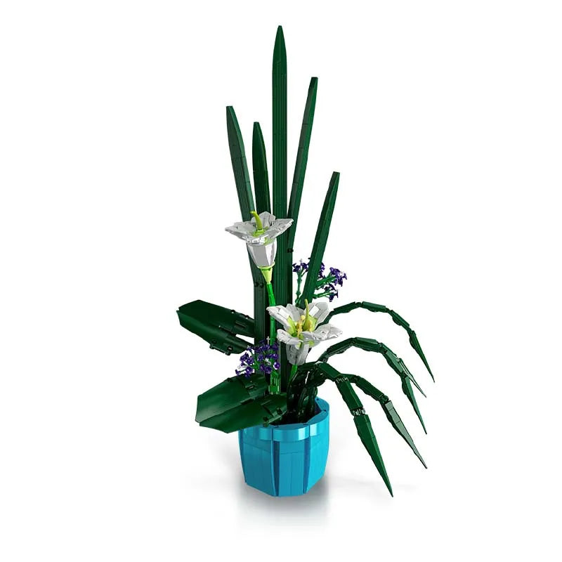 MOULD KING 10023 Flower Bouquet Garden Assemble Model Set Decoration Bricks Romantic Girls DIY Toys No.Fairy Lily Building Block