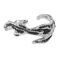925 Sterling Silver Irregular Enamel Ring for Women Statement Shark Adjustable Rings Custom Fine Designer Jewelry