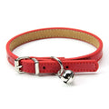 Luxury Leather Small Dog Bow Tie Collar Puppy Pet Collar With Bells Metal Buckle Leather Dog Collar