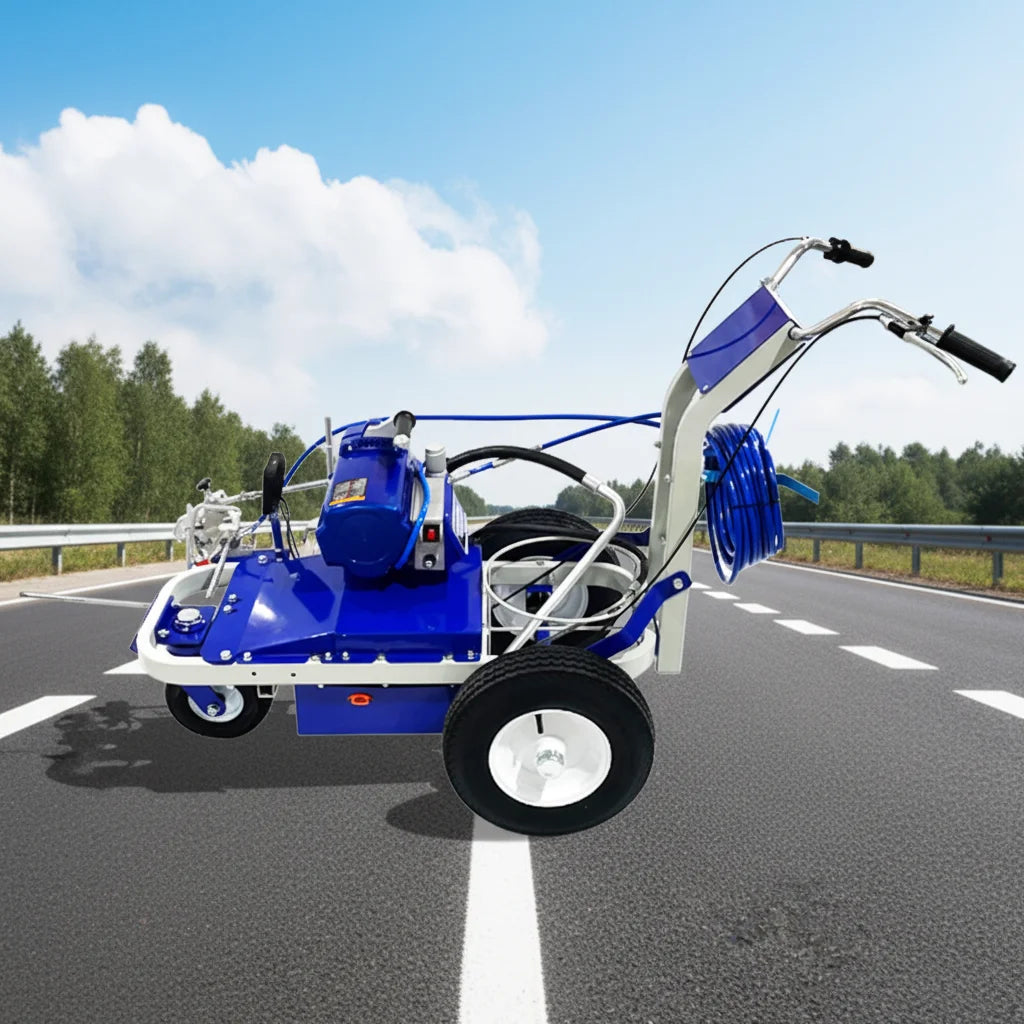 Free After Sale Service Pavement Marking Machine Highway Marking Even Spraying Manual Airless Cold Paint Road Marking Machine