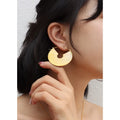 Boucle D'oreille Tendance Fashion Brushed Stainless Steel Bohemian Earings Gold Plated Big Statement Woman Earrings