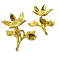 Wholesale Beautiful Folk Crafts Healing Crystal Sphere Golden Flower Metal Stand For Decoration