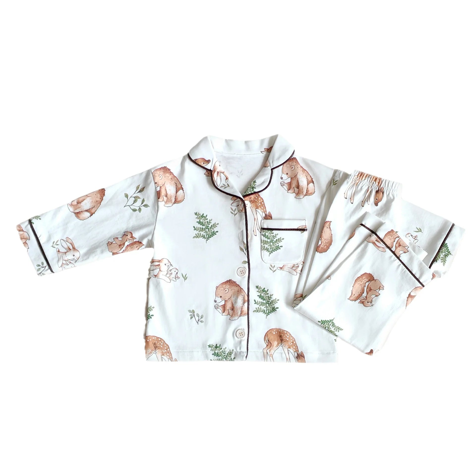 Pajamas European and American Home Wear Pure Cotton Clothing Danish Children Suit Split Home Clothes