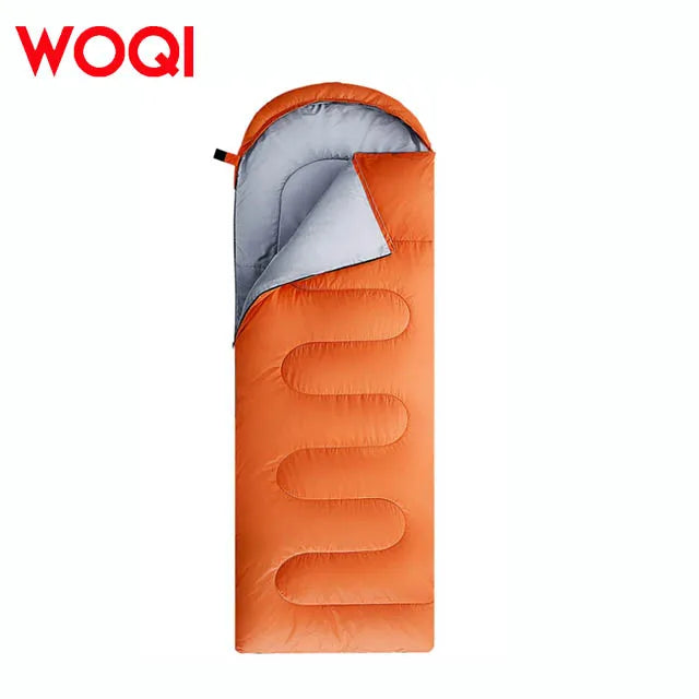 WOQI Hot Selling Warm Portable Adult Outdoor Camping Emergency Sleeping Bag Envelope Sleeping Bag