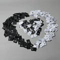 Black Number Size Tags 0 to 200 White Woven Size Labels for Clothing