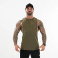 Custom Men's Tank Tops Solid Color Classic Cotton Sleeveless Undershirt Vest Wholesale Dropshipping