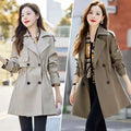S-3XL  Spring and Autumn New Fashion Women's Short Windbreaker Khaki Coat Fashion Elegant Coat