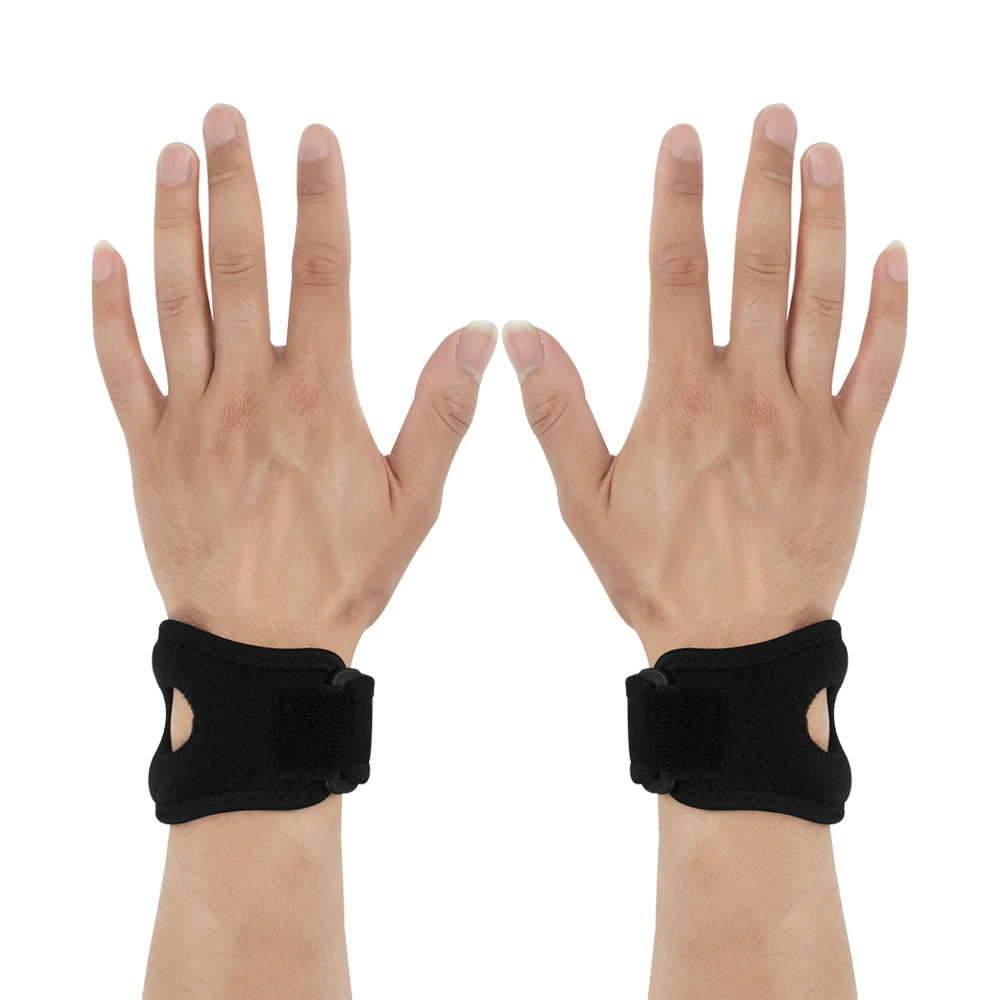Adjustable Nylon Wrist Brace Guard TFCC Carpal Tunnel Silicone Wrist Wraps Shock-Absorbing Strap for Sports Yoga Ulnar Summer