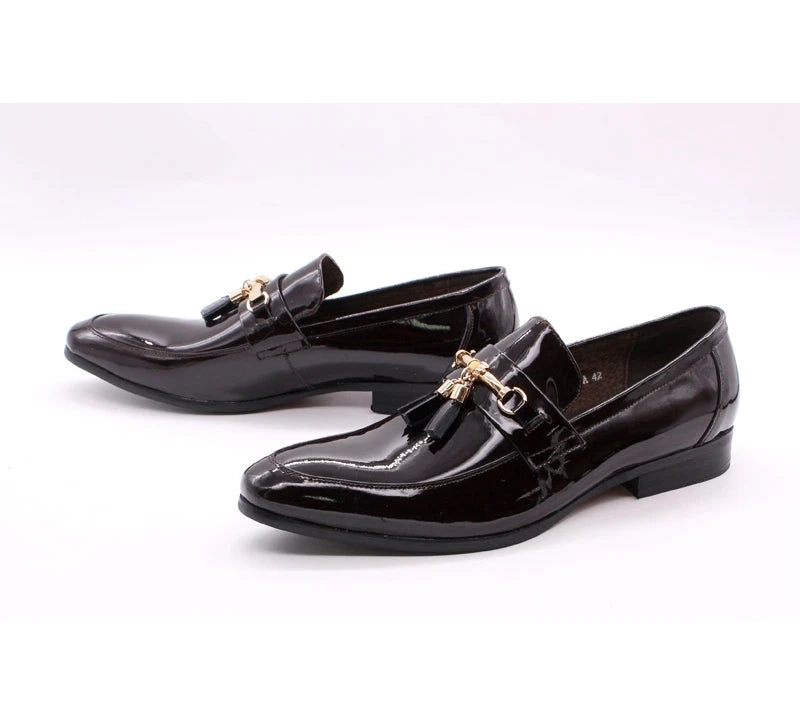 Calf Leather Light Black Men Dress Shoes Wedding Party Slip on Shoes Italian Handmade Mens Penny Loafer Shoes