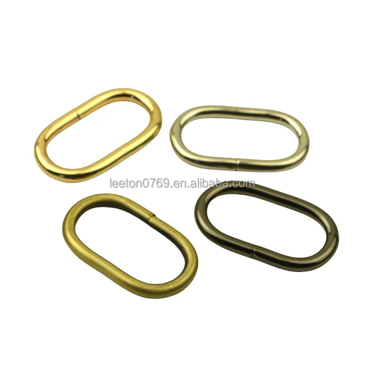 Stock Supply 1.25 Inch 32mm 4 Colors Metal Oval Ring Bag Buckle