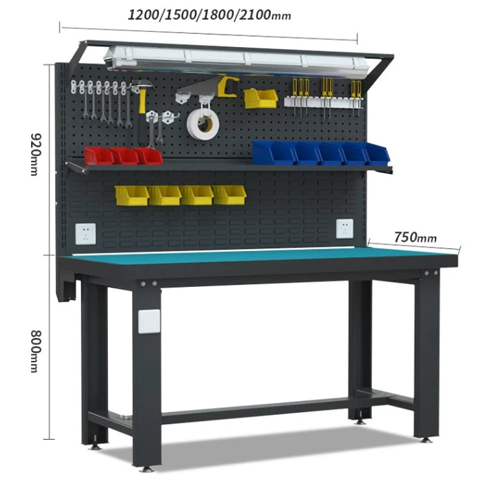 Anti-static Workbench with Lighting Assembly Line Workbench for Workshop Packaging and Inspection Mobile Repair Workbench