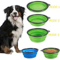 Custom Logo Portable and Foldable Pet Dog Bowl Feeder Easy to Carry Raised Cats Dogs Feeder Travel Pet Bowl