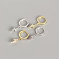 Simple Ins Gold Plated S925 Sterling Silver Lightning Drop Earrings Bling Crystal Cz Lightning Earring for Women